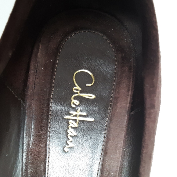 Cole Haan brown wedge with topstitching - Picture 7 of 8